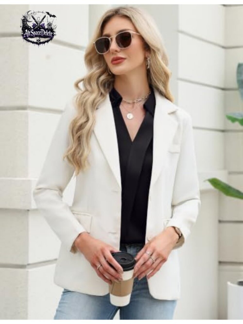 Satin V Neck Long Sleeve Blouse Collared Dressy Business Casual Top - Picture 3 of 6